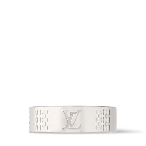 Damier Staples Thin Ring S00 in Men's Fashion Jewelry Rings collections by Louis Vuitton (Product zoom)