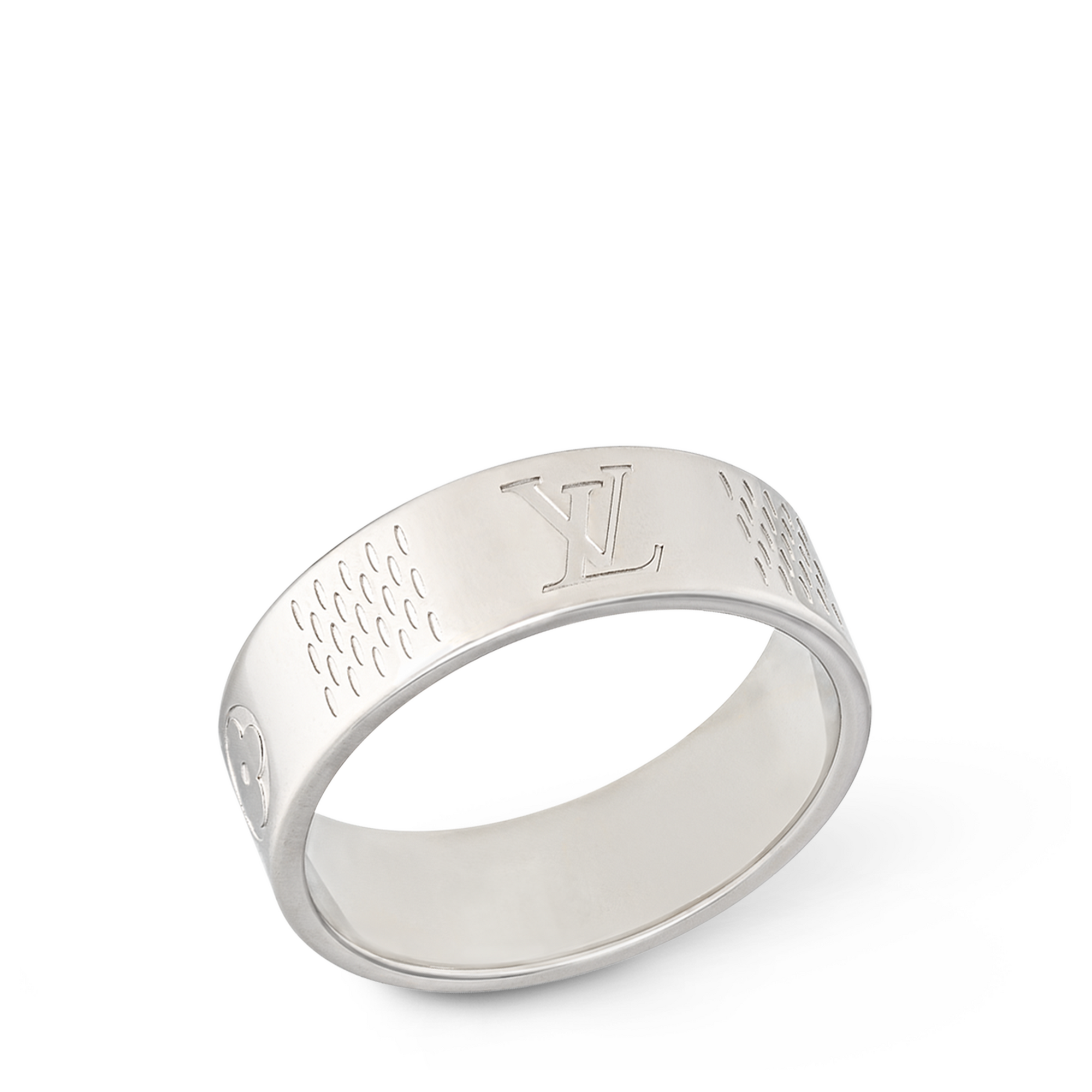 Damier Staples Thin Ring S00 in Men