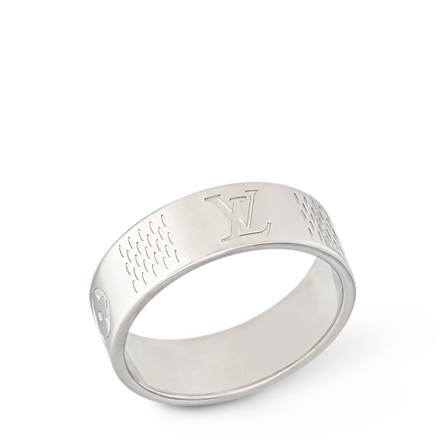 Damier Staples Thin Ring S00 in Men's Fashion Jewelry Rings collections by Louis Vuitton (Product zoom)