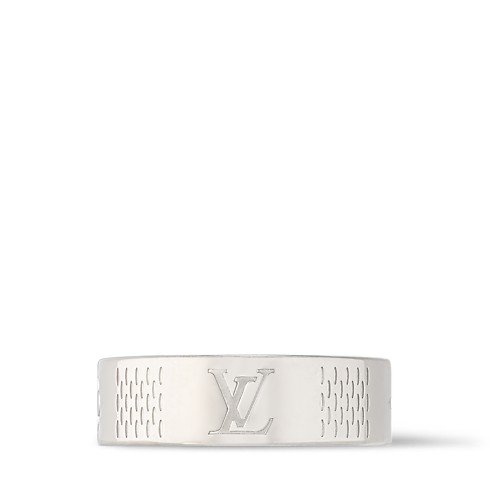 Damier Staples Thin Ring S00 in Men's Fashion Jewelry Rings collections by Louis Vuitton (Product zoom)
