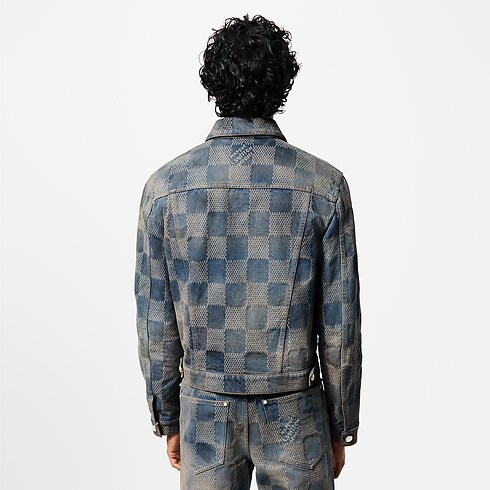 Damier Washed Denim Jacket in Men's Ready-to-Wear Outerwear and Coats collections by Louis Vuitton (Product zoom)