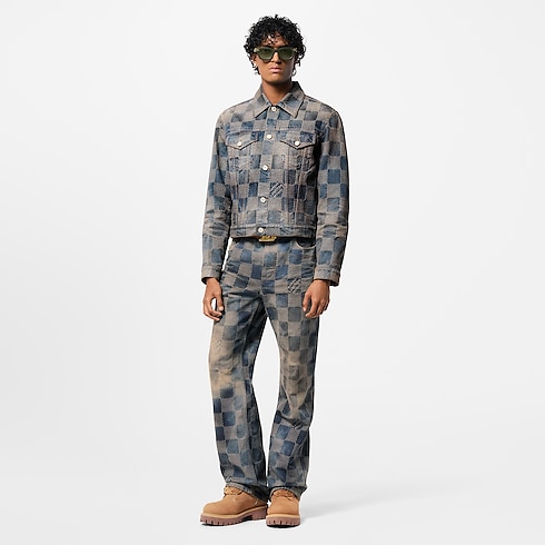 Damier Washed Denim Jacket in Men's Ready-to-Wear Outerwear and Coats collections by Louis Vuitton (Product zoom)