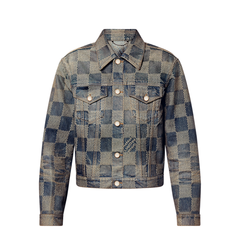 Damier Washed Denim Jacket in Men's Ready-to-Wear Outerwear and Coats collections by Louis Vuitton (Product zoom)