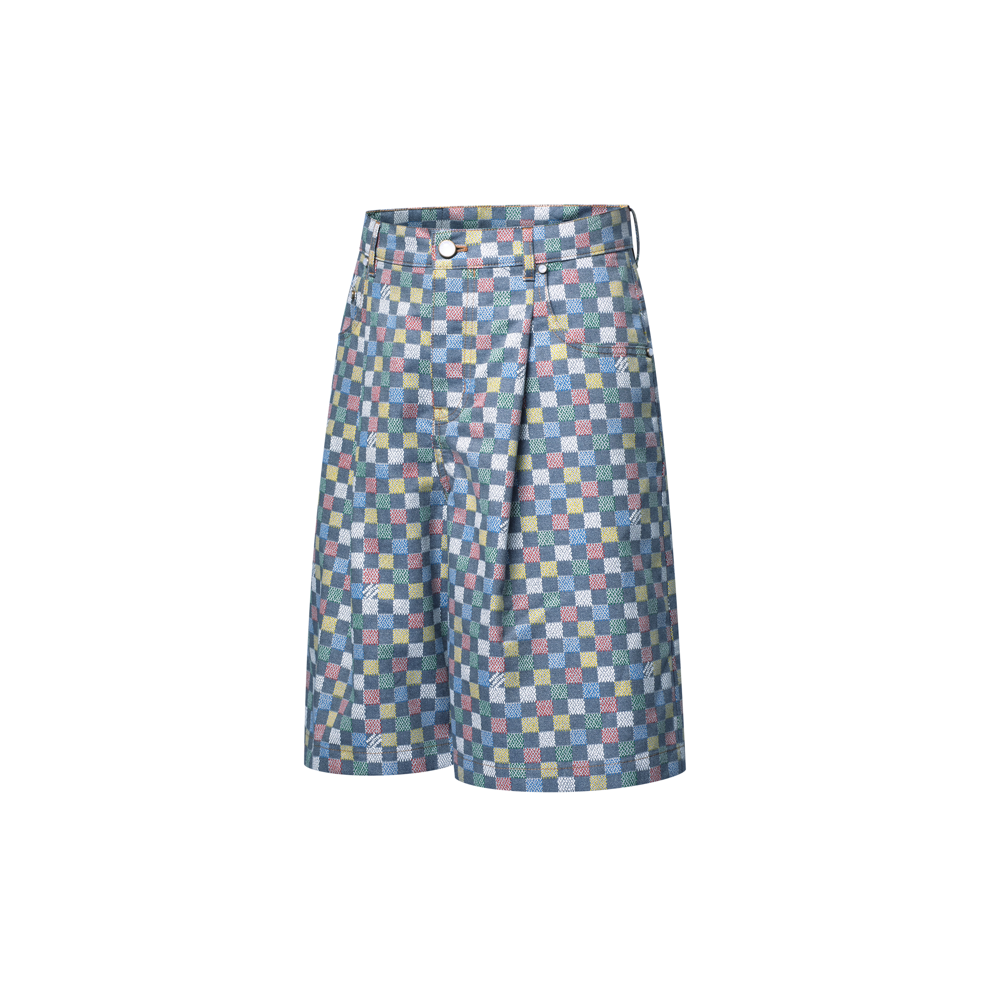 Damier Wide Chambray Shorts  in Men