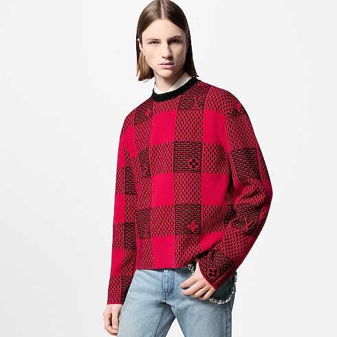 Damier Wool Crewneck in Men's Ready-to-Wear Knitwear and Sweatshirts collections by Louis Vuitton (Product zoom)