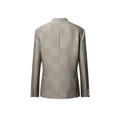 Damier Wool-Silk Jacquard Double-Breasted Jacket in Men's Ready-to-Wear Blazers and Jackets collections by Louis Vuitton (Product zoom)