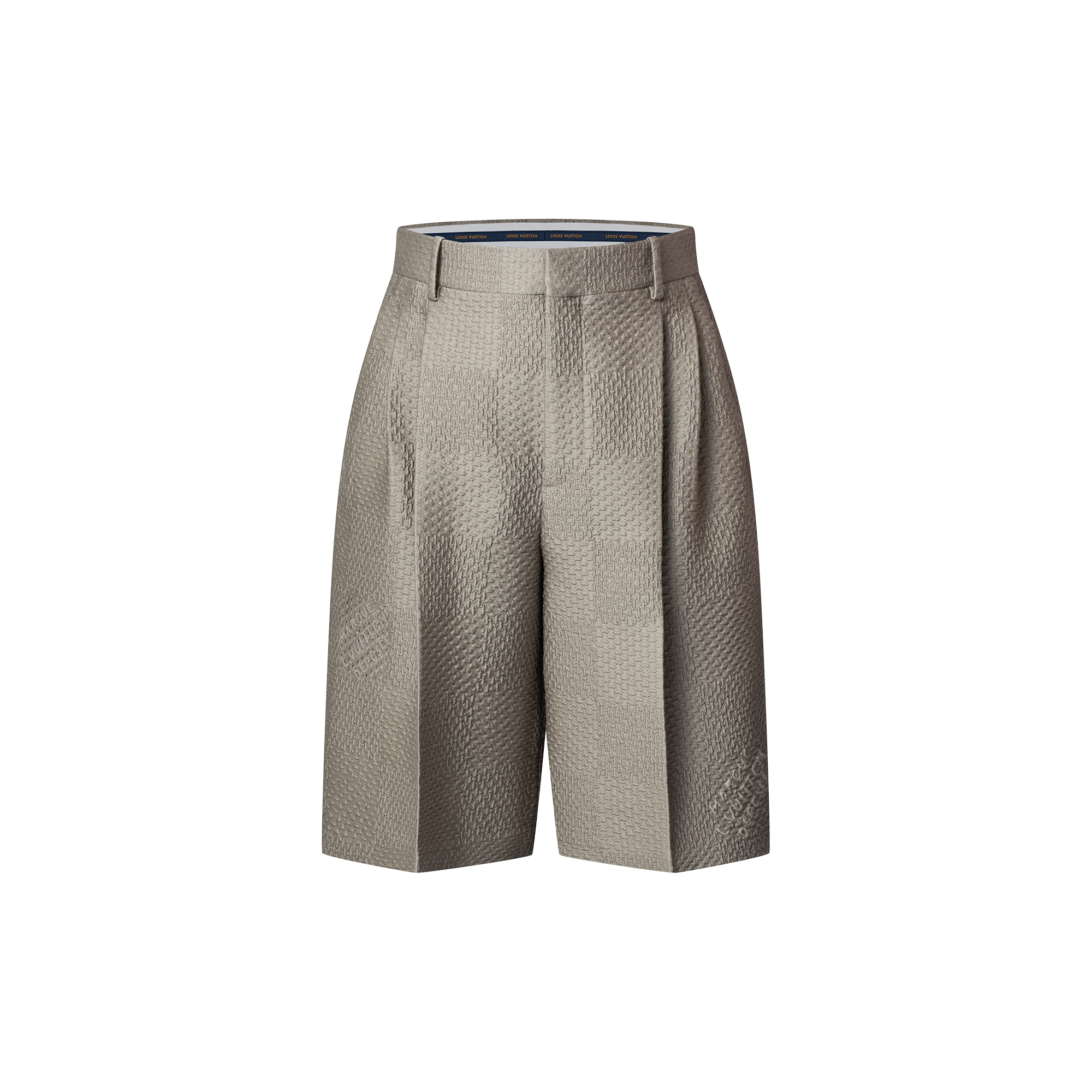 Damier Wool-Silk Tailored Wool-Silk Shorts  in Men