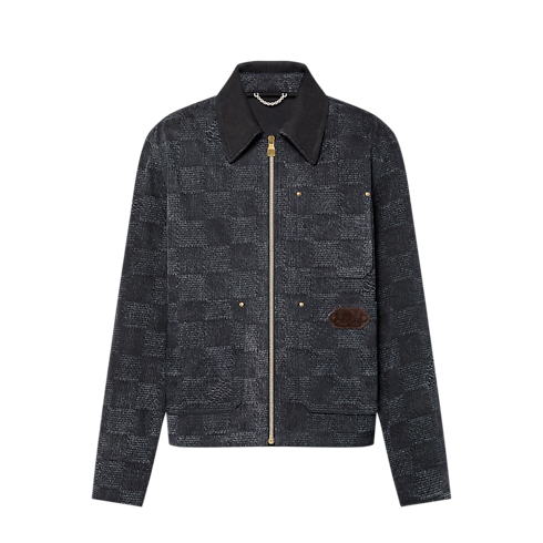 Damier Workwear Cotton Blouson in Men's Ready-to-Wear Outerwear and Coats collections by Louis Vuitton (Product zoom)