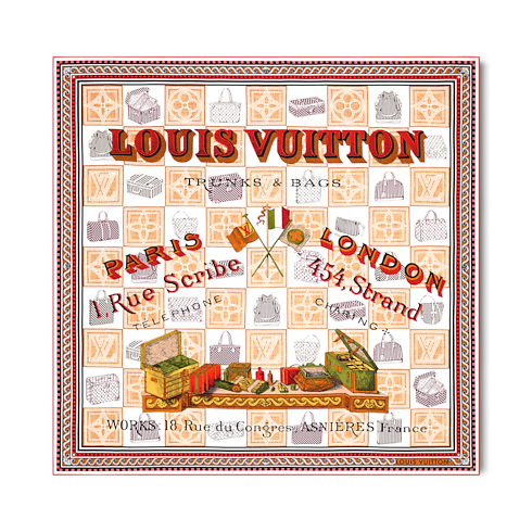 Damiergram Square 90 S00 in Women's Accessories Silk Squares and Bandeaux collections by Louis Vuitton (Product zoom)