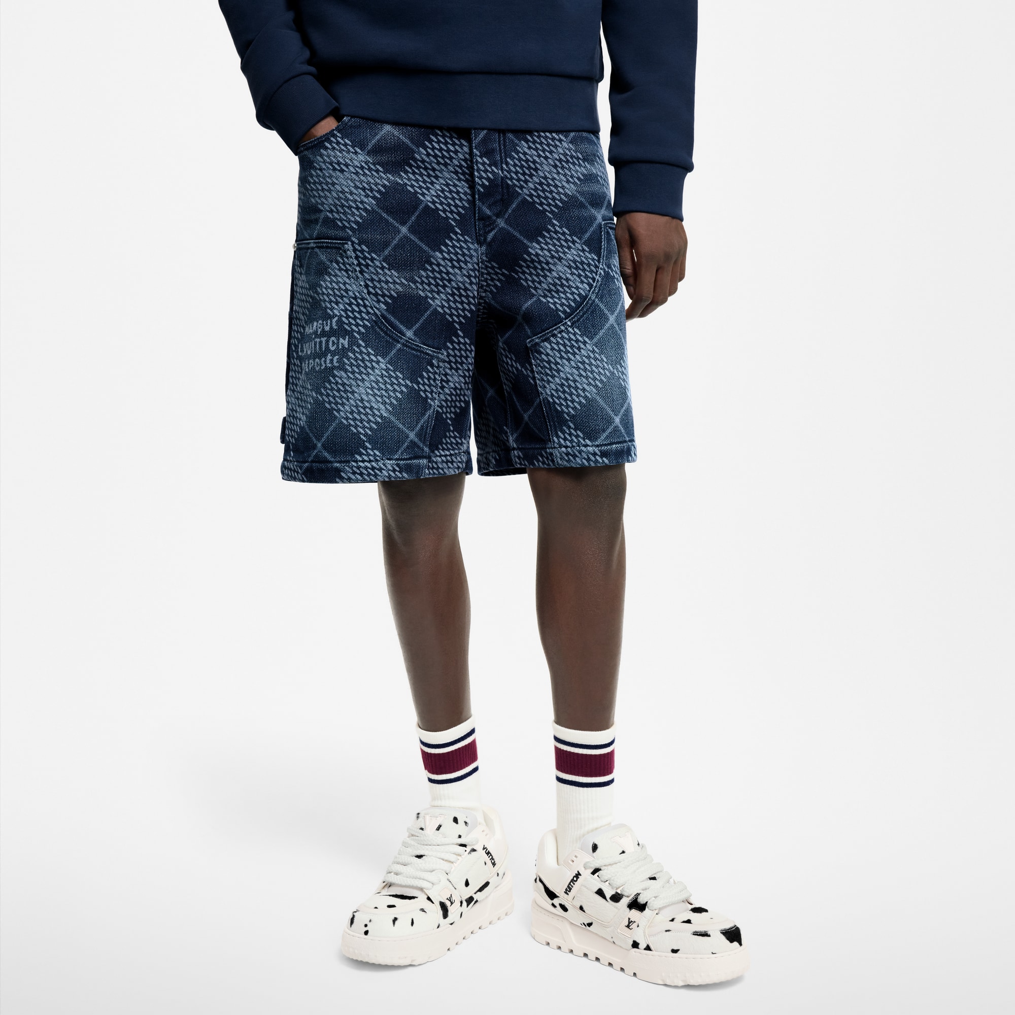 Denim Carpenter Shorts  in Men