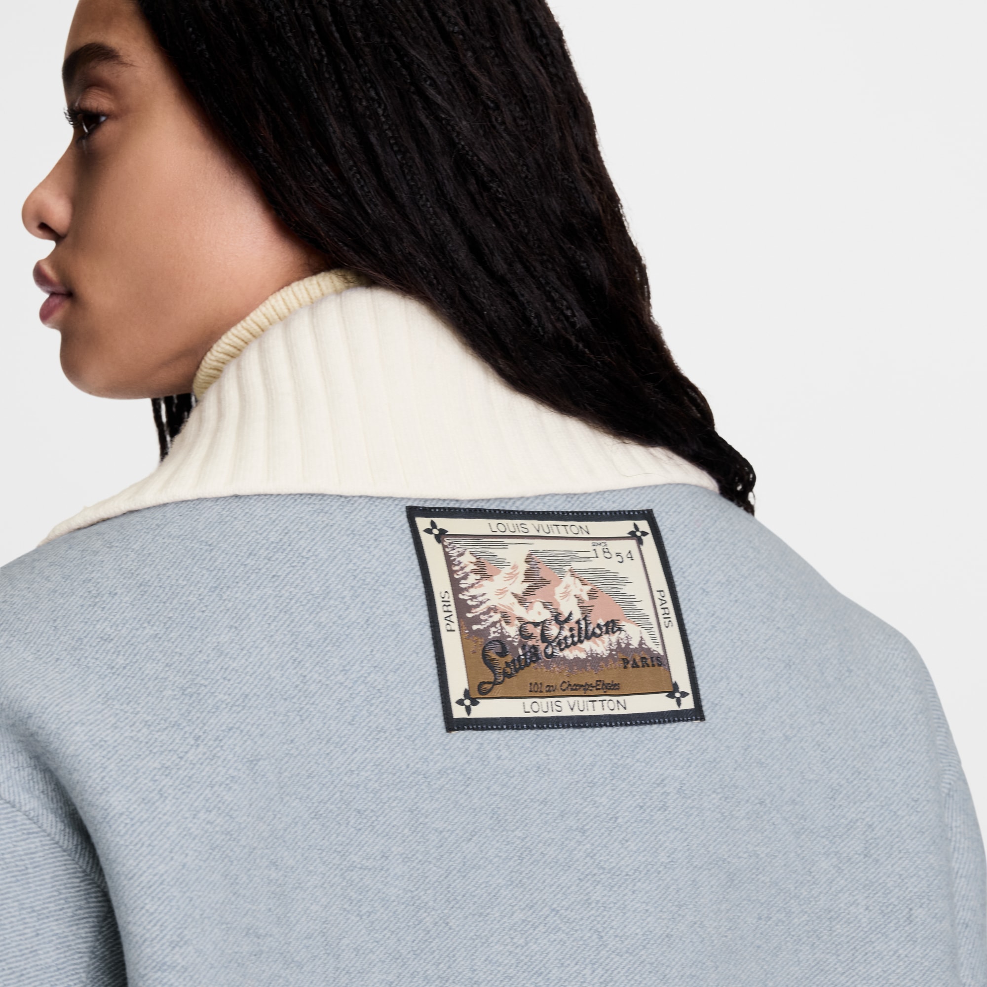 Denim-Effect Double Face Jacket  in Women