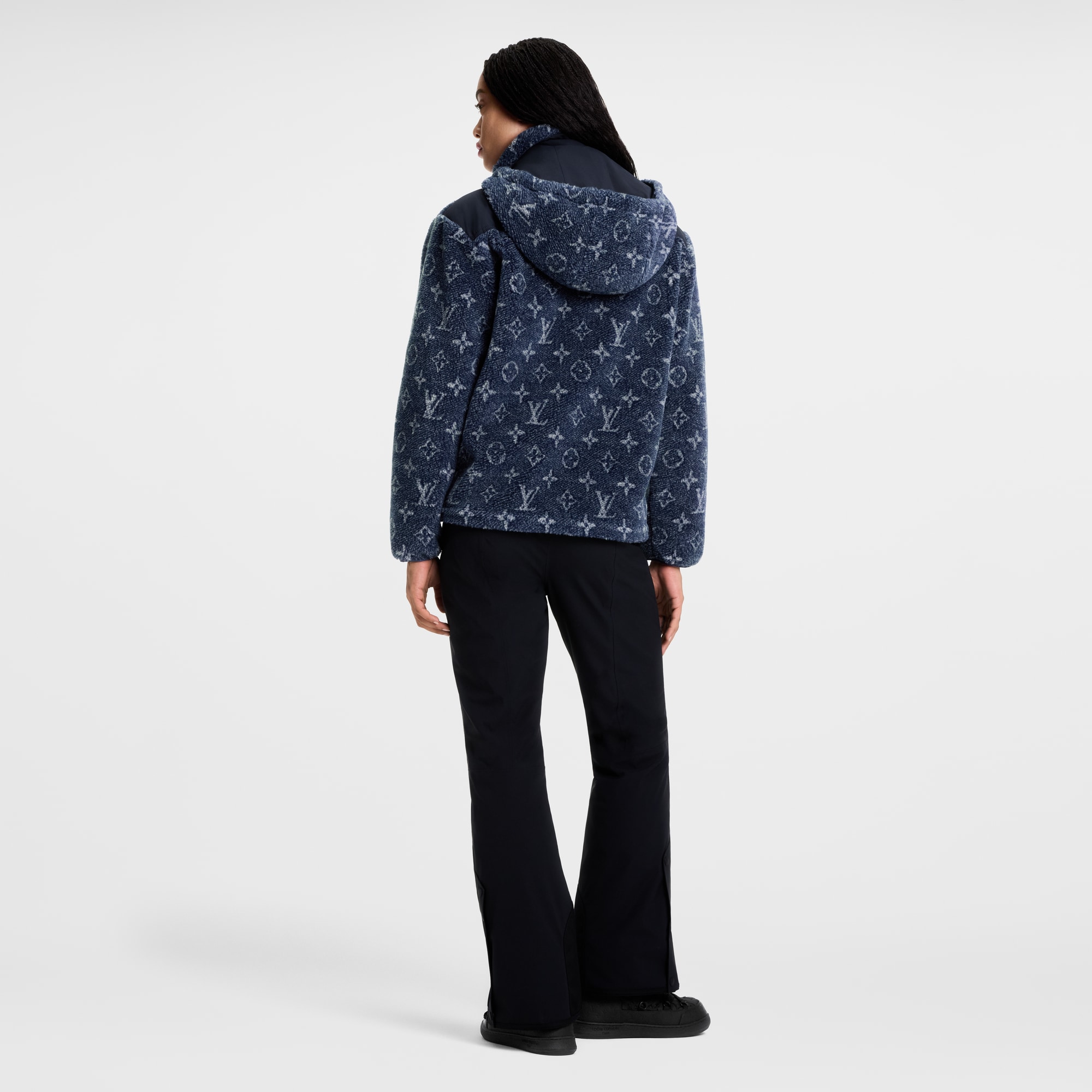 Denim-Effect Monogram Fleece Jacket  in Women