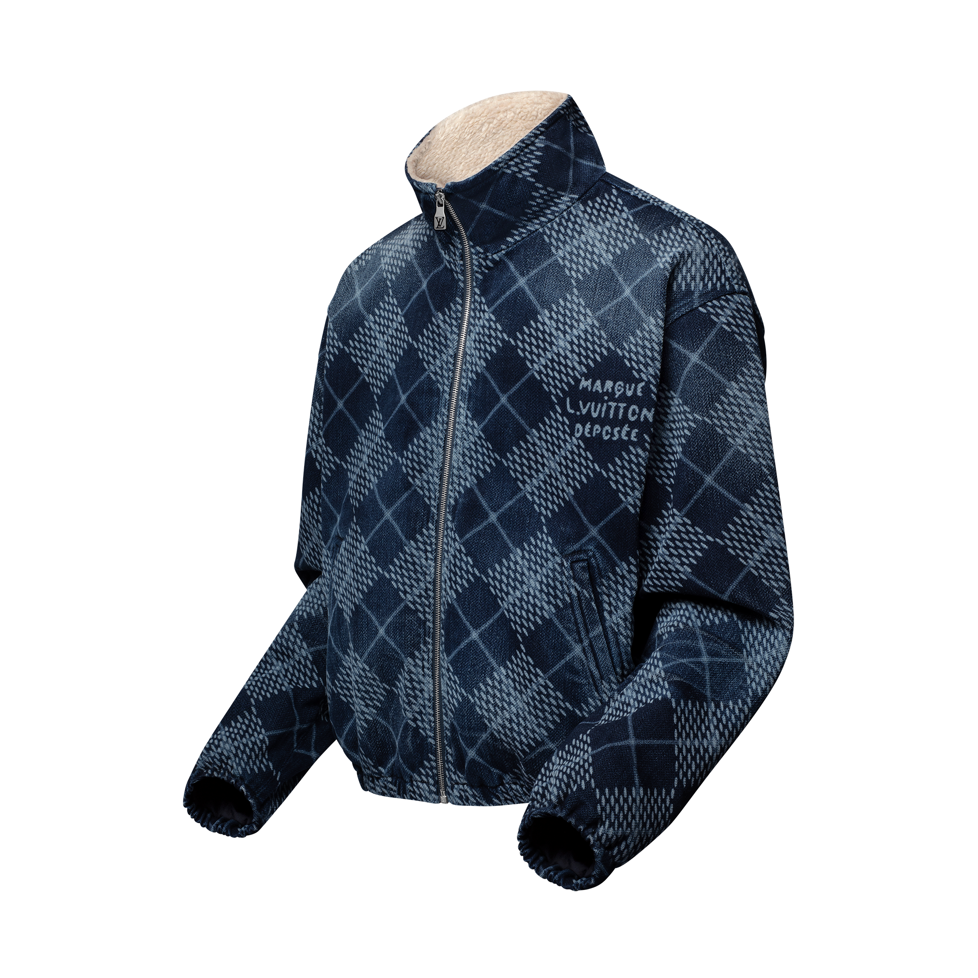Denim Fleece Blouson  in Men