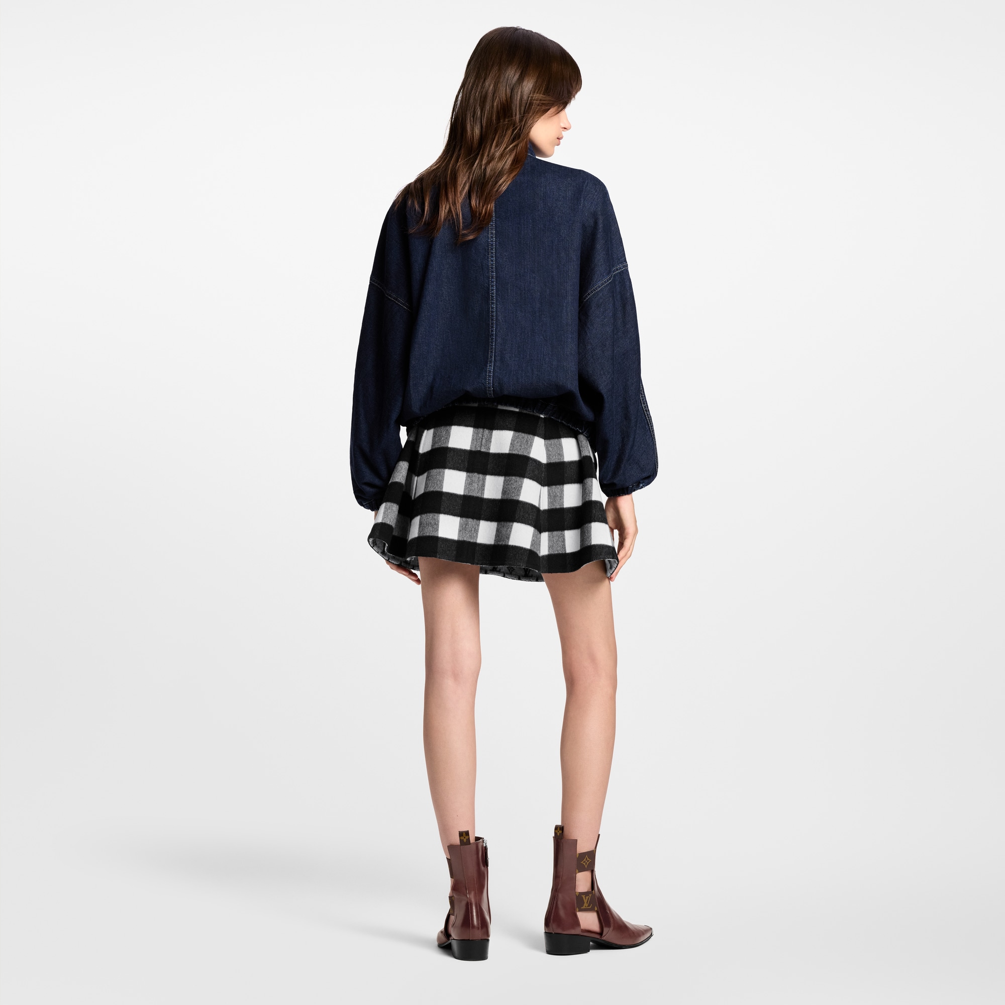 Denim Zip-Up Jacket  in Women