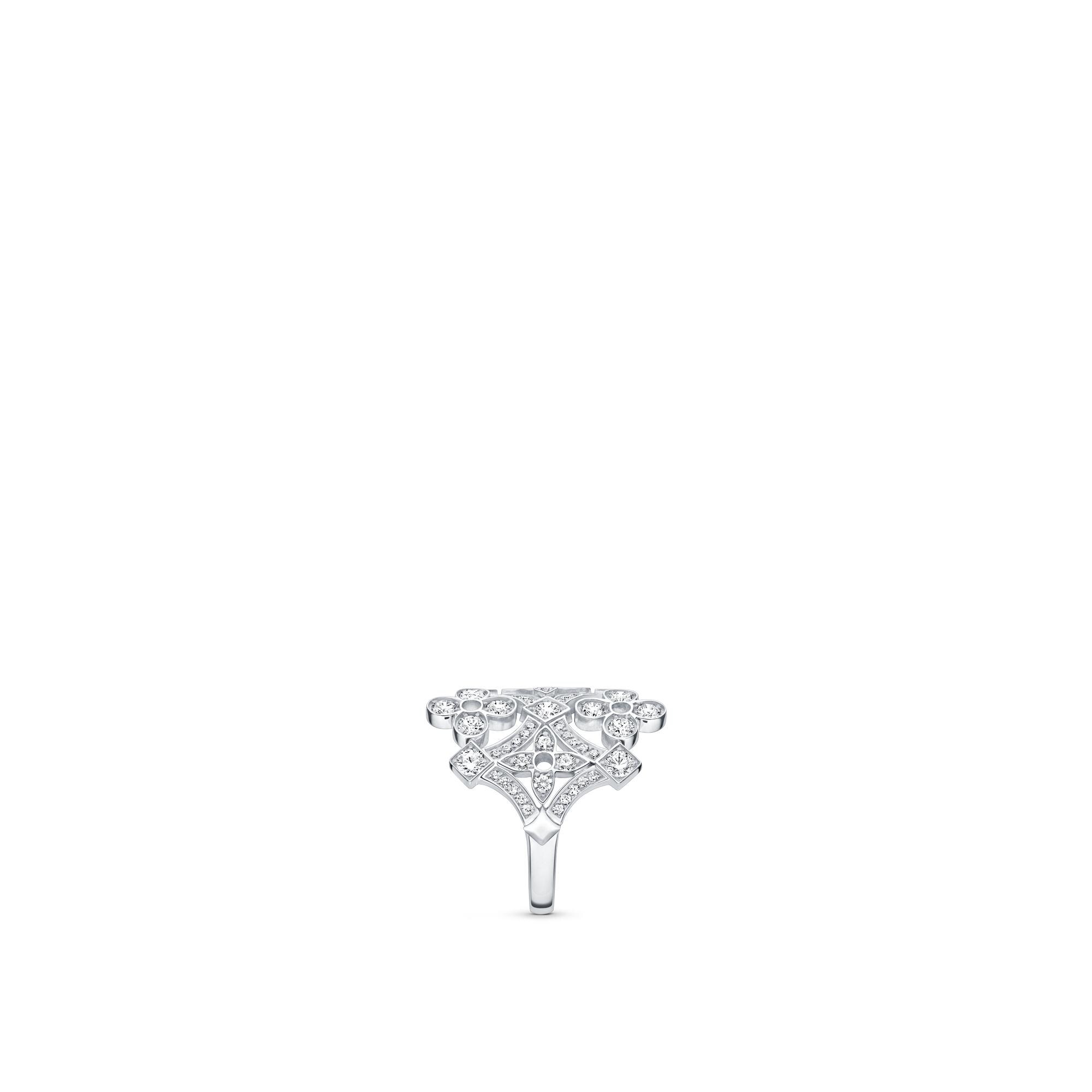 Dentelle Large Ring, White Gold And Diamonds  in Jewellery