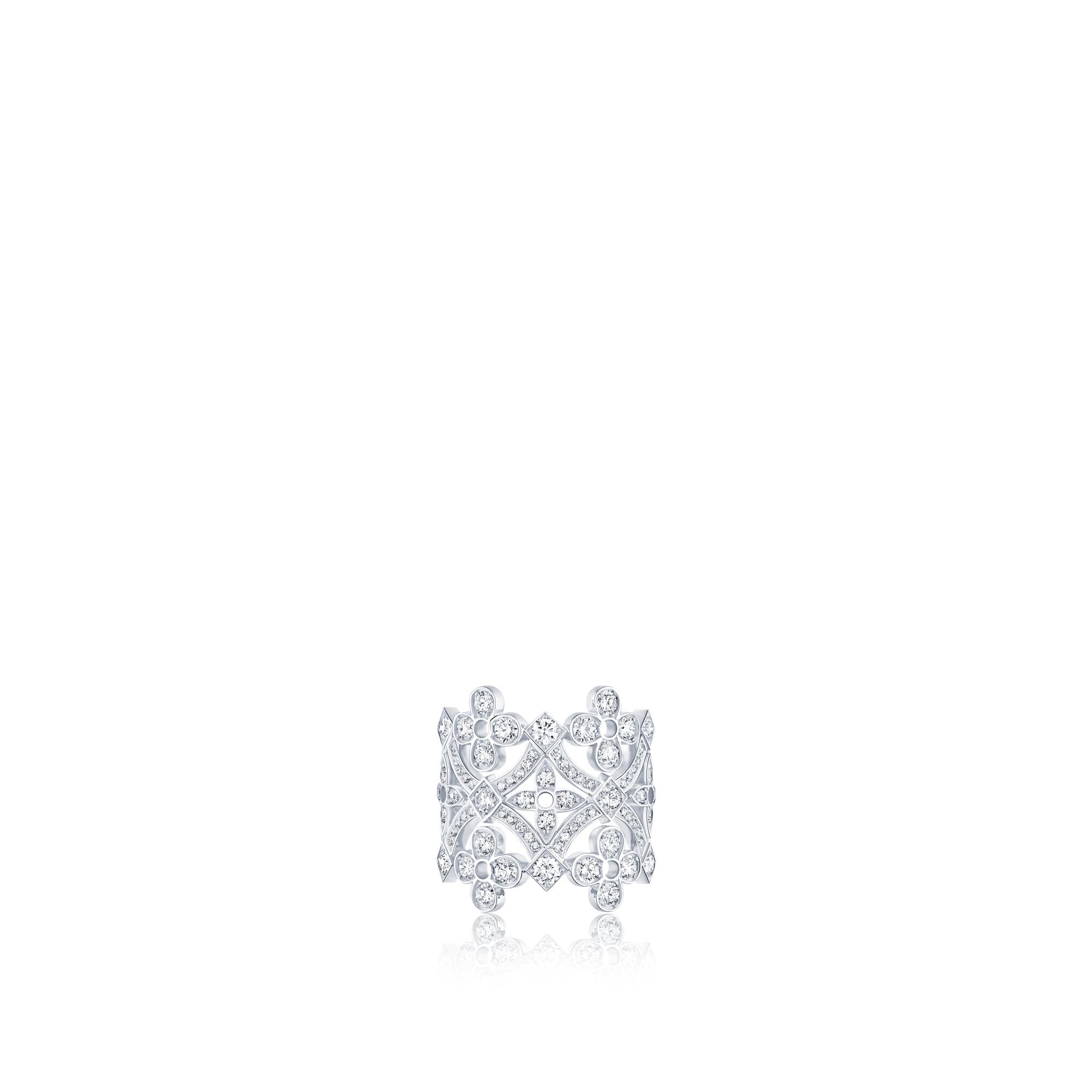 Dentelle Large Ring, White Gold And Diamonds  in Jewellery