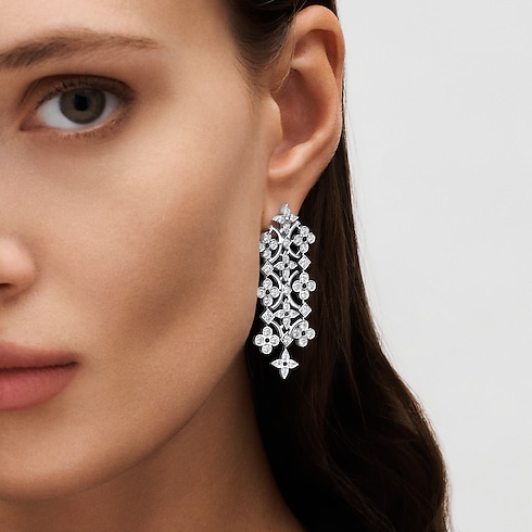 Dentelle Masterpiece Earrings, White Gold And Diamonds in Jewellery's Categories All Fine Jewellery collections by Louis Vuitton (Product zoom)