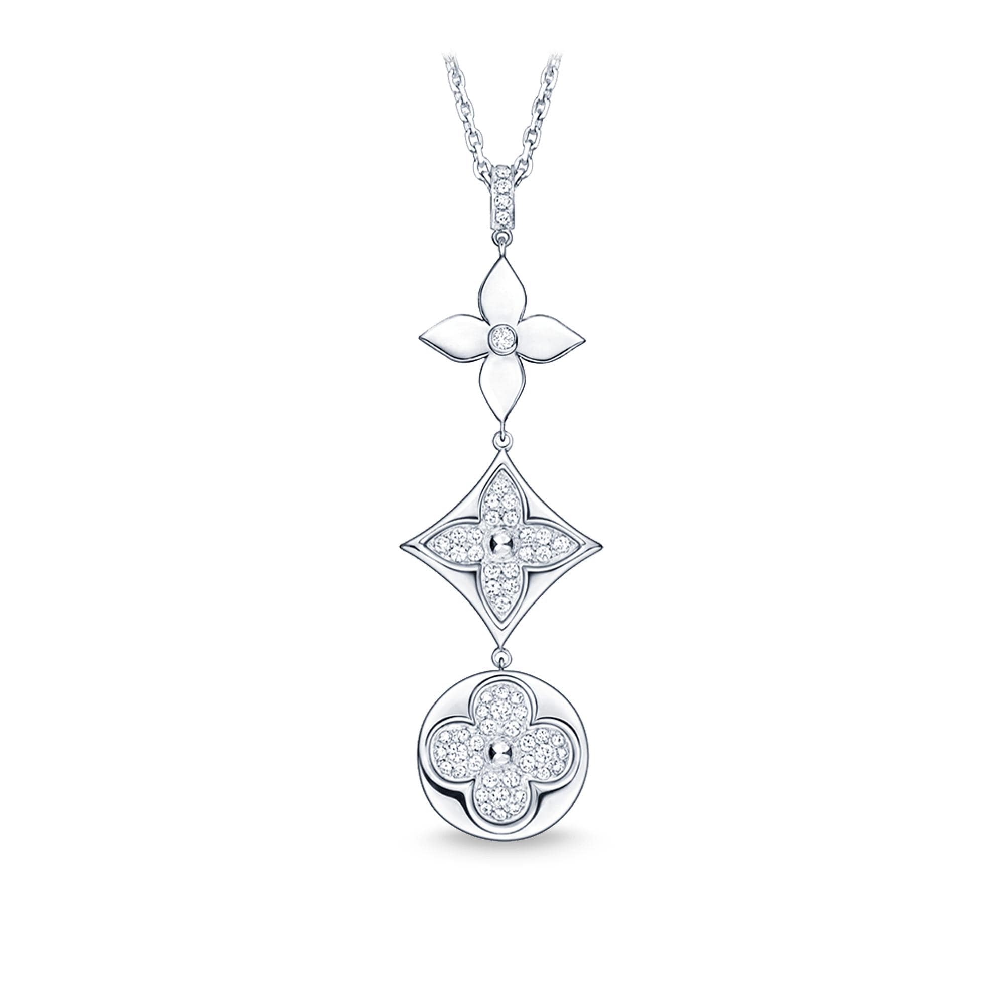 louis vuitton diamond blossom necklace