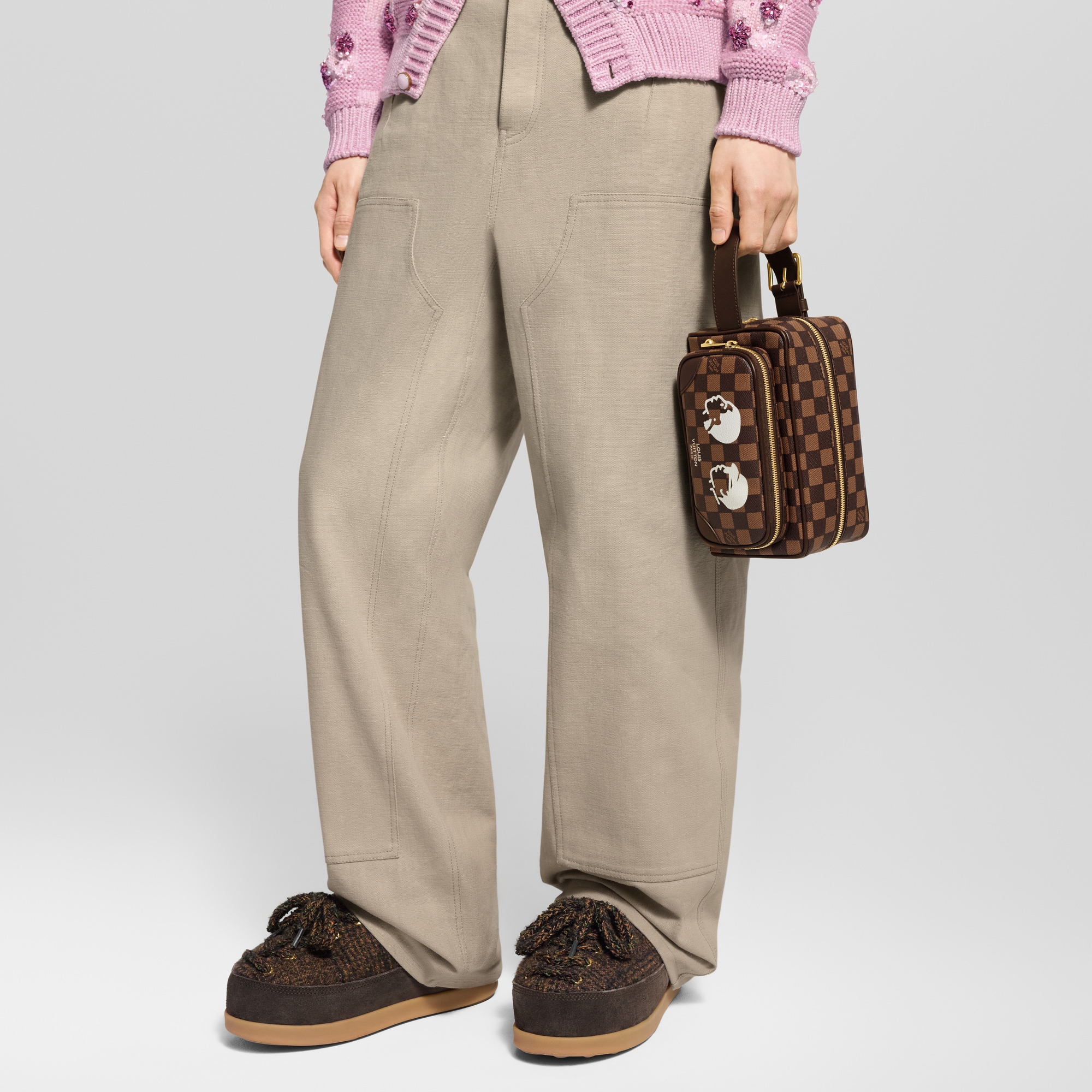 Dopp Kit Damier Ebene Canvas in Men