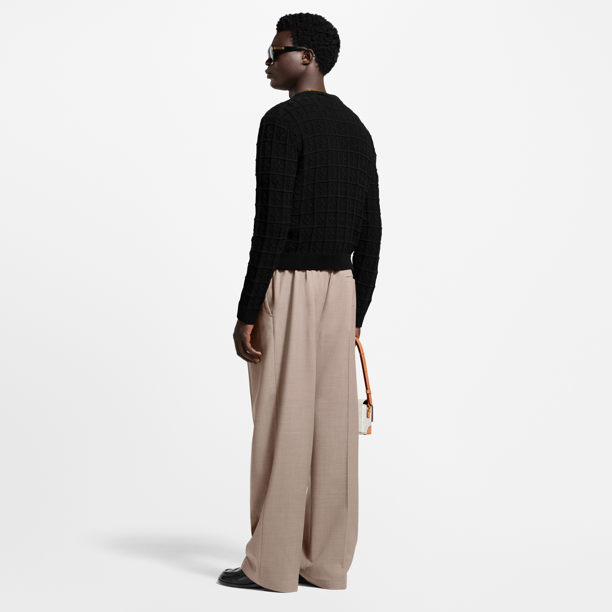Double-Breasted Knit Jacket  in Men