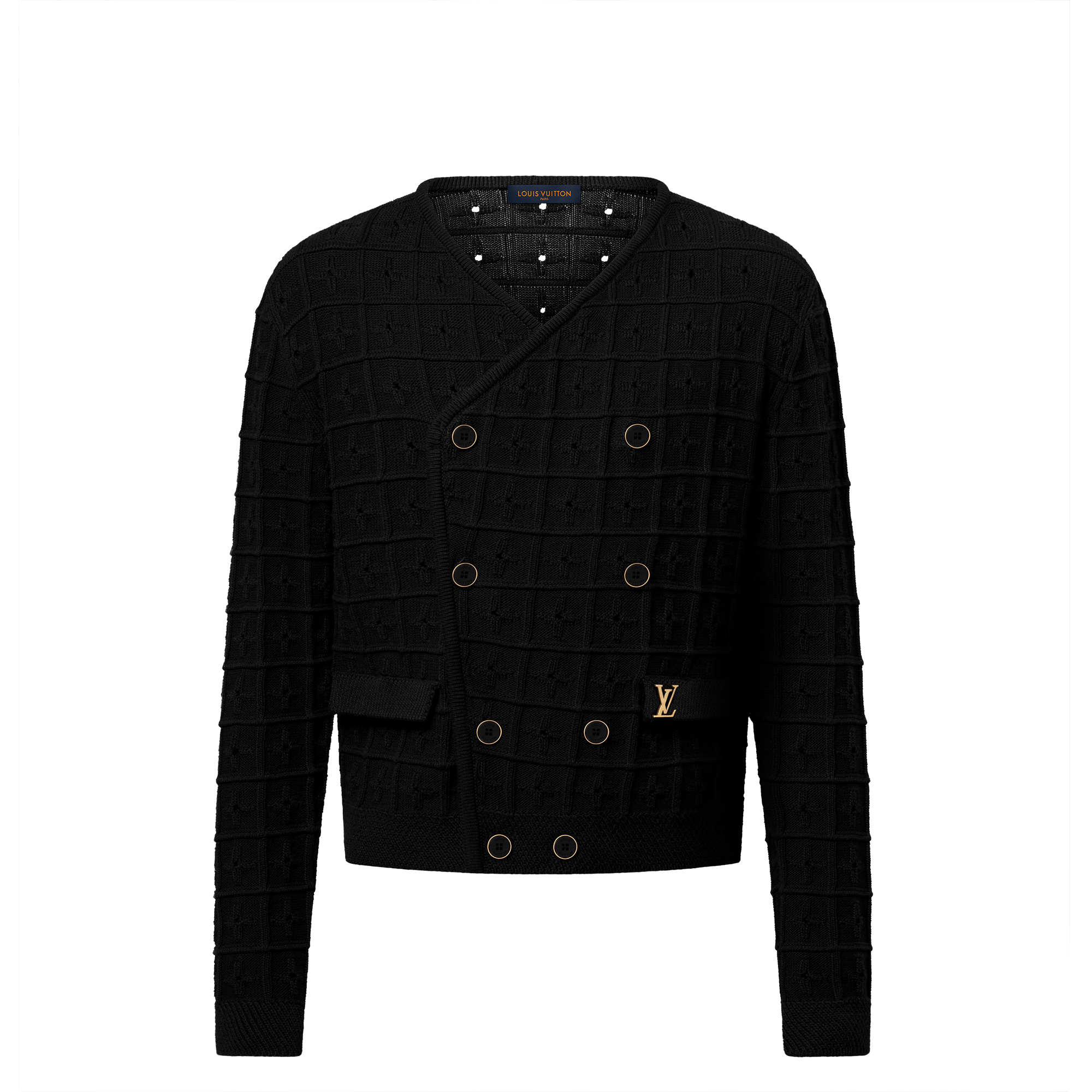 Double-Breasted Knit Jacket  in Men