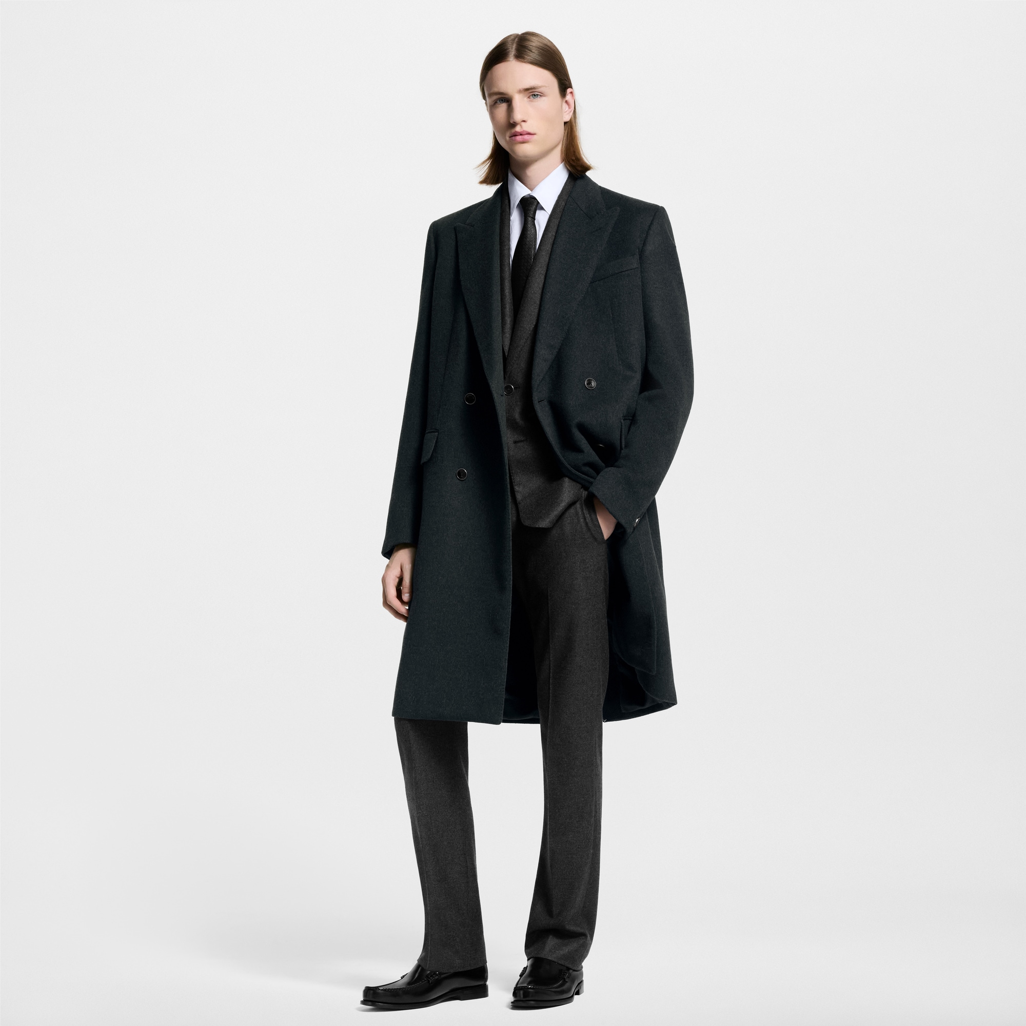 Double-Breasted Tailored Coat  in Men