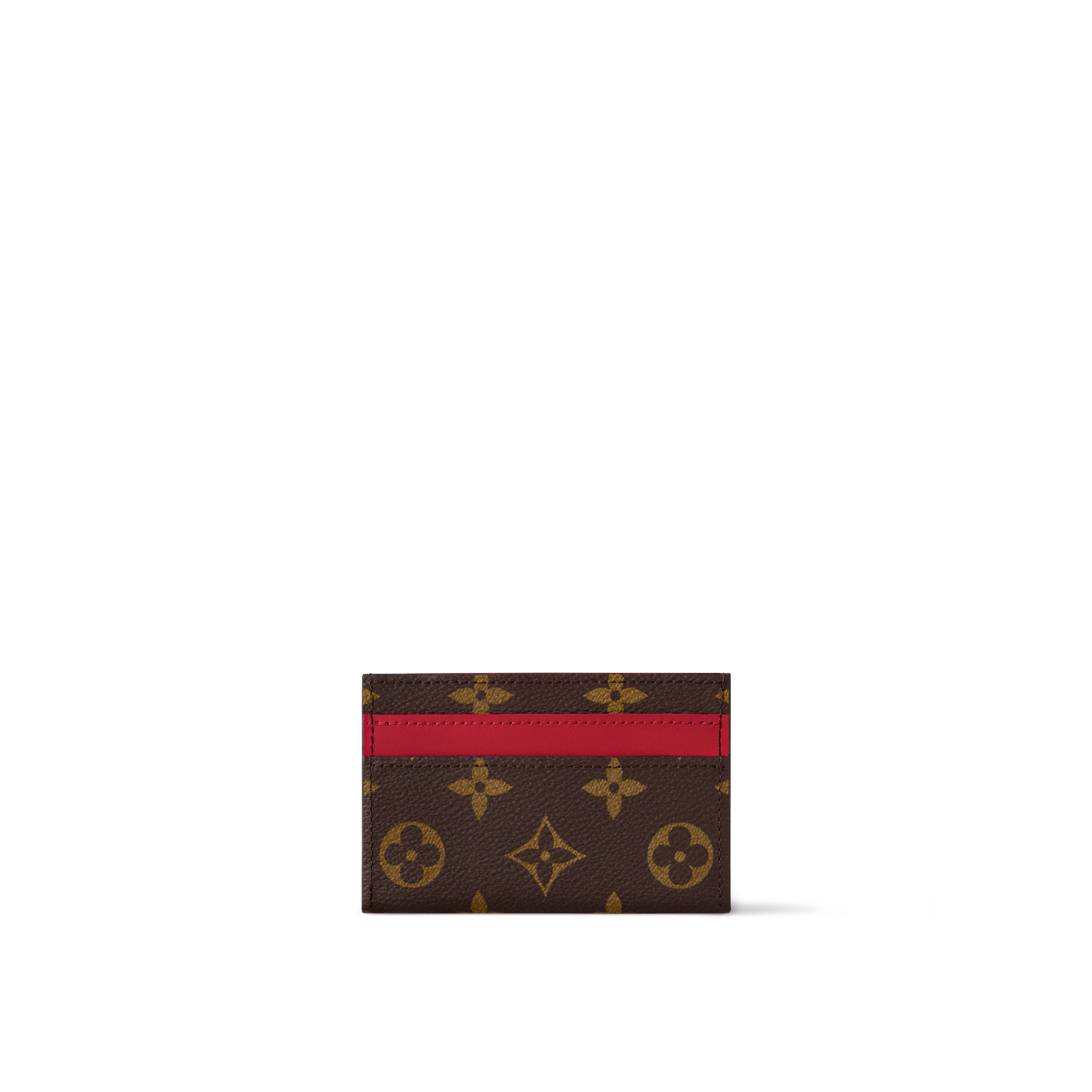 Double Card Holder Monogram Macassar Canvas in Women