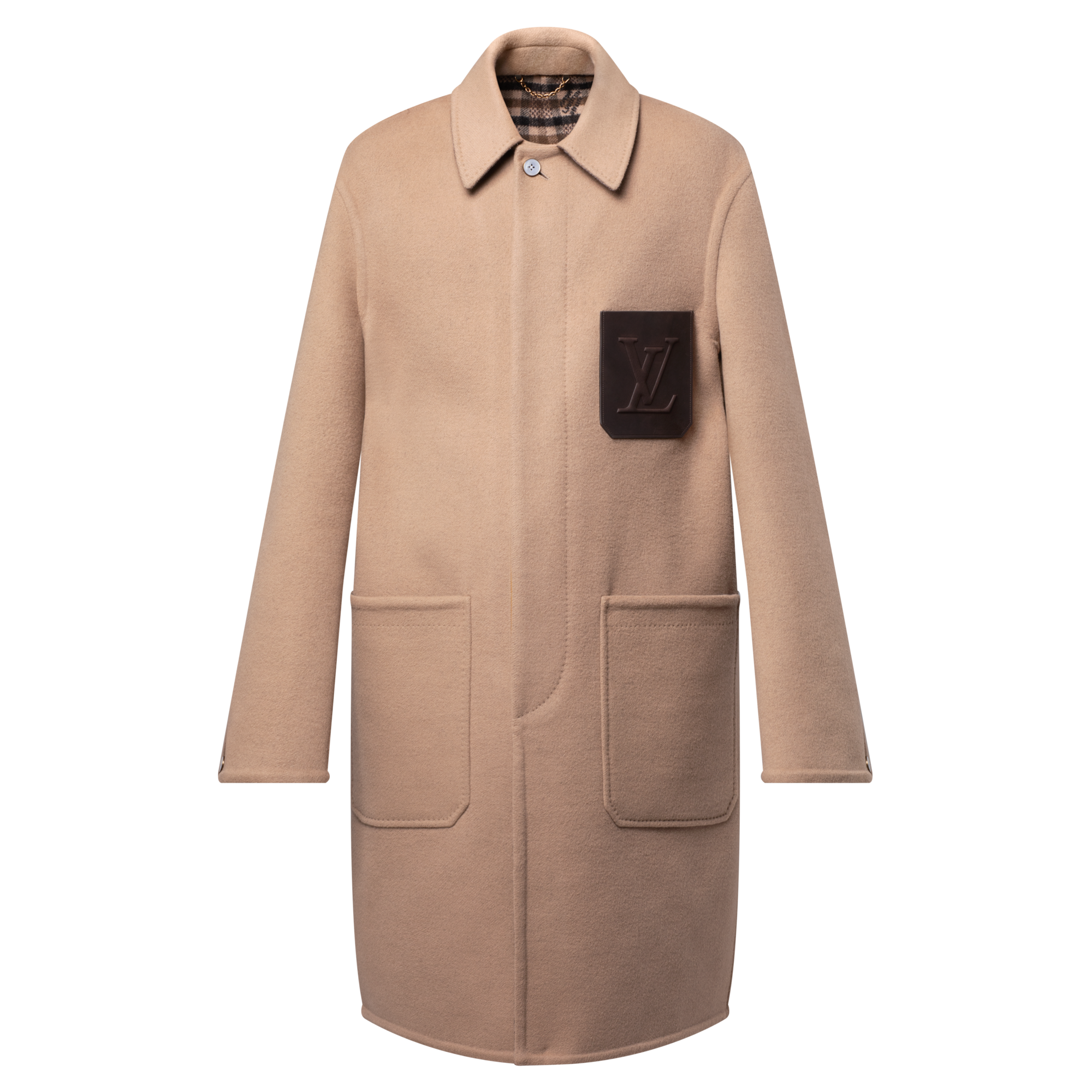 Double Face Car Coat With Signature Pocket  in Men