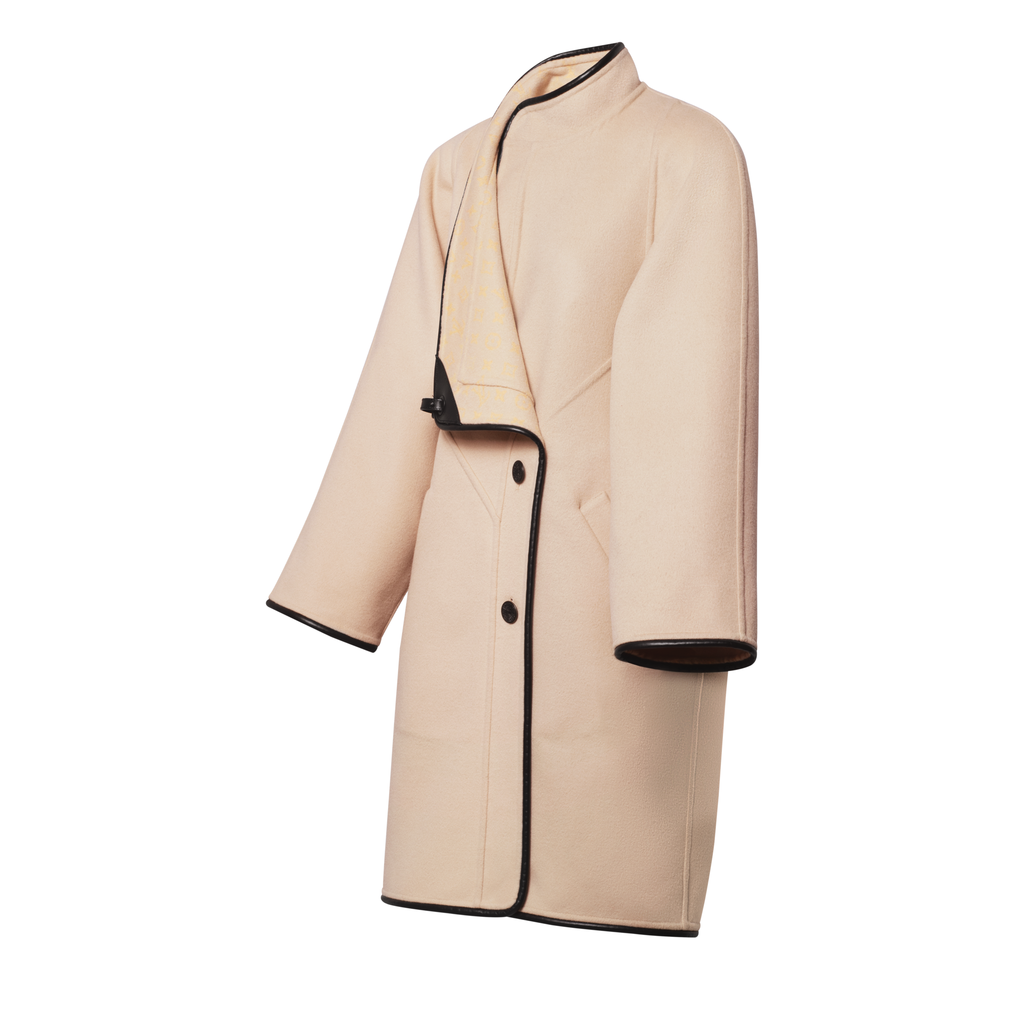 Double Face Long Clip Front Coat  in Women