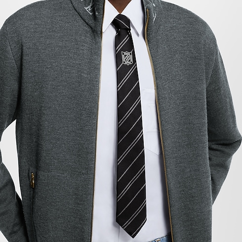 Ecu Stripes Tie S00 in Men's Accessories Ties and Pocket Squares collections by Louis Vuitton (Product zoom)