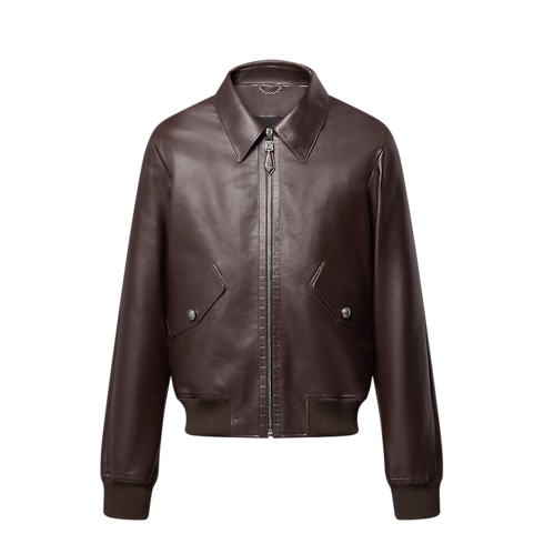 Elegant Leather Bomber in Men's Ready-to-Wear Outerwear and Coats collections by Louis Vuitton (Product zoom)
