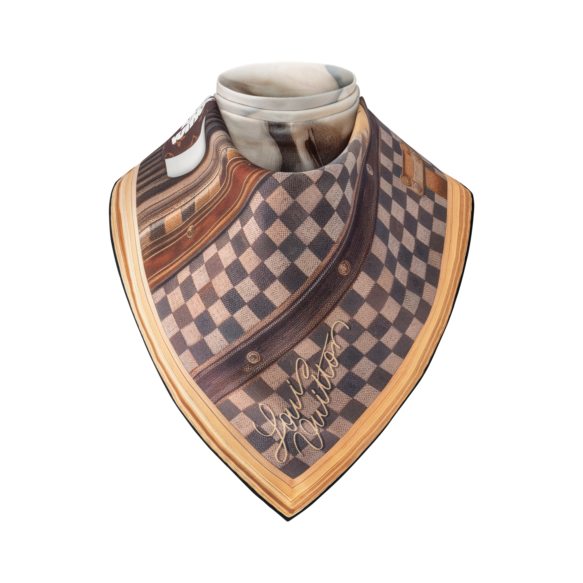 Elegant Scene of a Dog Silk Square S00 in Men