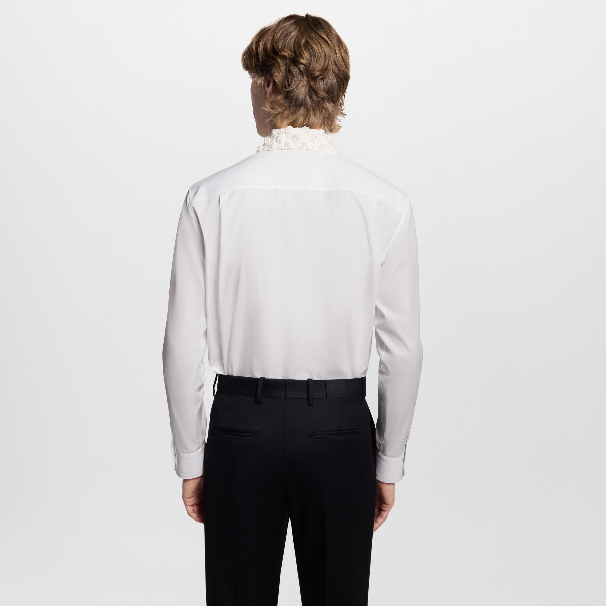 Embellished Collar Evening Shirt   in Men