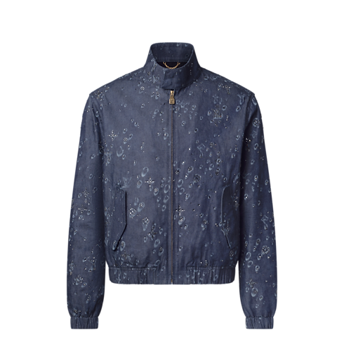 Embellished Denim Harrington Jacket in Men's Ready-to-Wear Outerwear and Coats collections by Louis Vuitton (Product zoom)