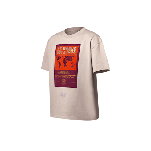 Embellished Graphic Cotton T-Shirt in Men's Ready-to-Wear T-Shirts and Polos collections by Louis Vuitton (Product zoom)