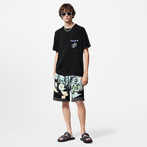 Embellished Short-Sleeved Cotton Crewneck in Men's Ready-to-Wear T-Shirts and Polos collections by Louis Vuitton (Product zoom)