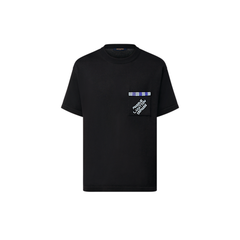 Embellished Short-Sleeved Cotton Crewneck in Men's Ready-to-Wear T-Shirts and Polos collections by Louis Vuitton (Product zoom)