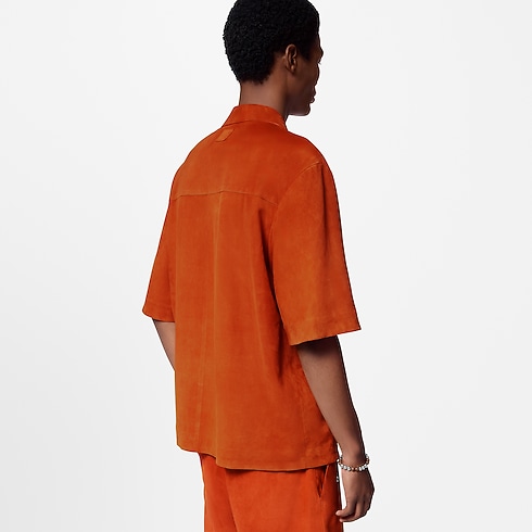 Embellished Short-Sleeved Suede Shirt in Men's Ready-to-Wear Shirts collections by Louis Vuitton (Product zoom)