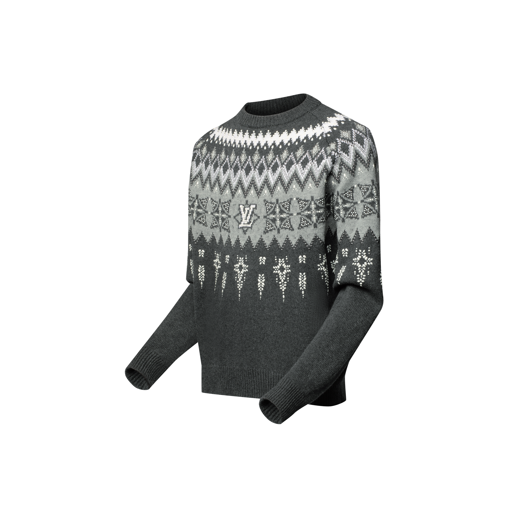 Embellished Wool-Cashmere Blend Pullover  in New