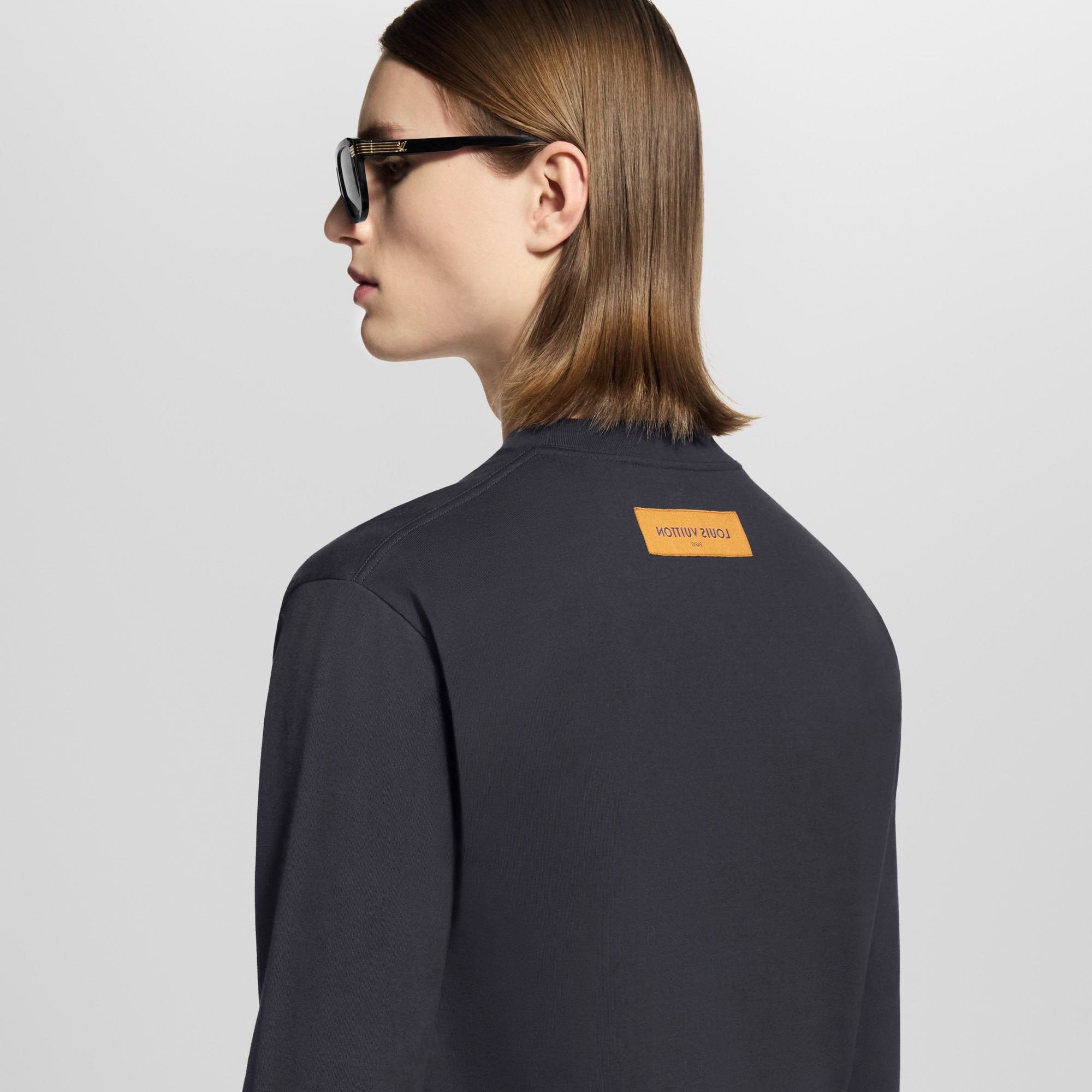 Embossed LV Long-Sleeved T-Shirt  in Men