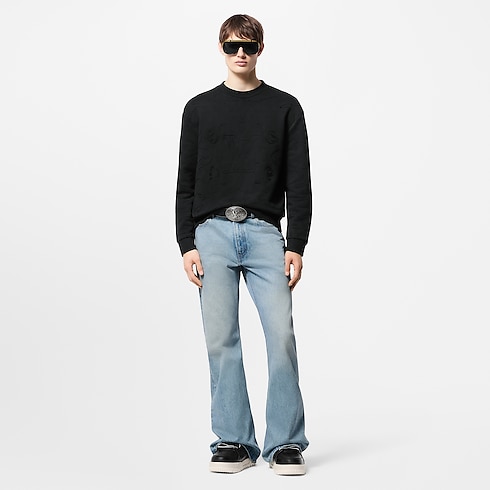 Embroidered Cotton Jersey Crewneck in Men's Ready-to-Wear Knitwear and Sweatshirts collections by Louis Vuitton (Product zoom)