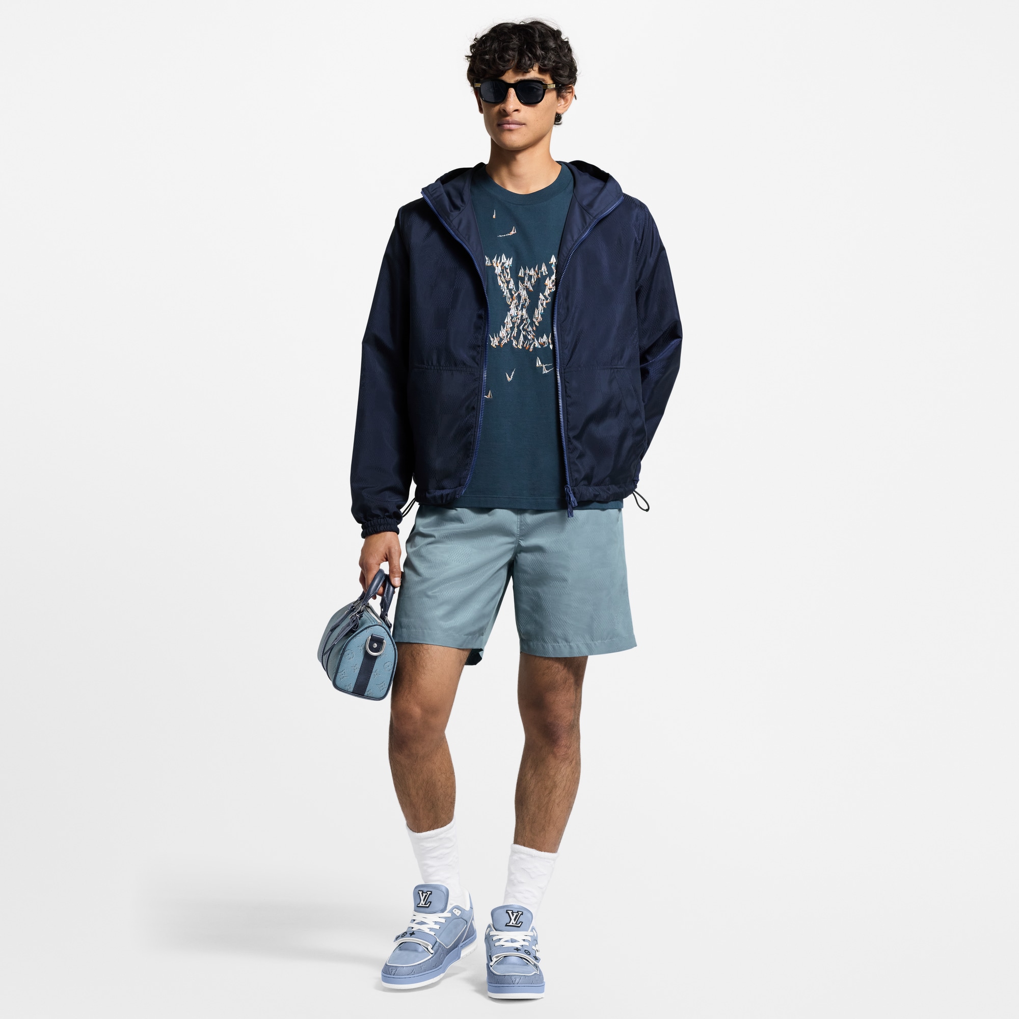 Embroidered Cotton T-Shirt  in Men