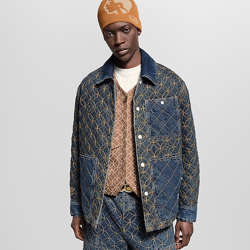 Embroidered Denim Blouson in Men's Ready-to-Wear Outerwear and Coats collections by Louis Vuitton (Product zoom)