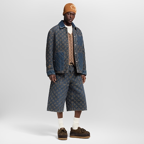 Embroidered Denim Blouson in Men's Ready-to-Wear Outerwear and Coats collections by Louis Vuitton (Product zoom)