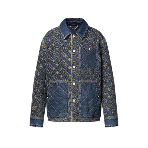 Embroidered Denim Blouson in Men's Ready-to-Wear Outerwear and Coats collections by Louis Vuitton (Product zoom)