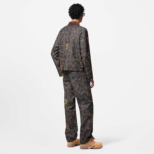 Embroidered Denim Workwear Jacket in Men's Ready-to-Wear Outerwear and Coats collections by Louis Vuitton (Product zoom)