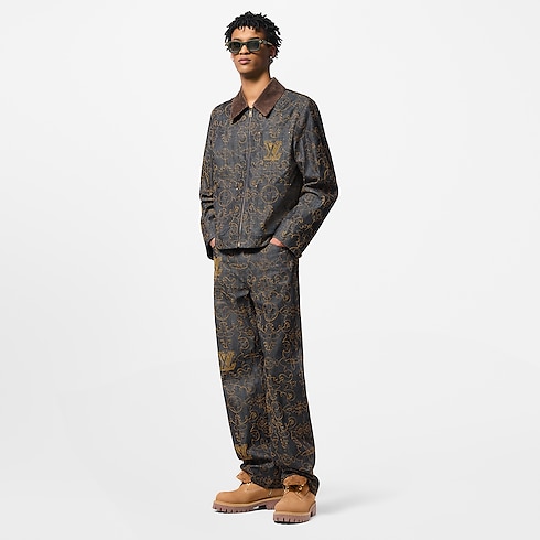 Embroidered Denim Workwear Jacket in Men's Ready-to-Wear Outerwear and Coats collections by Louis Vuitton (Product zoom)