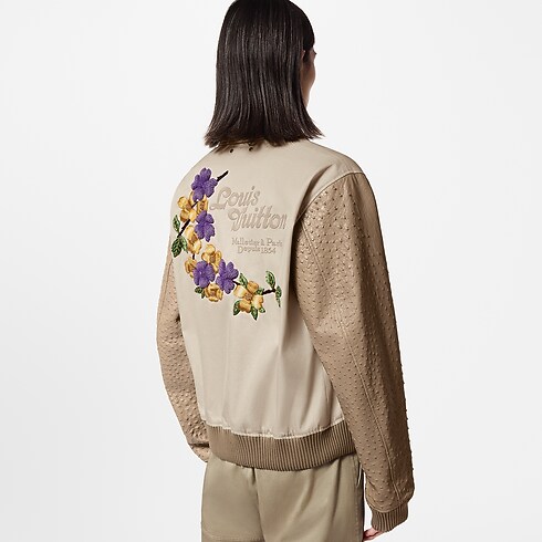 Embroidered Ostrich Varsity Jacket in Men's Ready-to-Wear Outerwear and Coats collections by Louis Vuitton (Product zoom)
