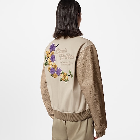 Embroidered Ostrich Varsity Jacket in Men's Ready-to-Wear Outerwear and Coats collections by Louis Vuitton (Product zoom)