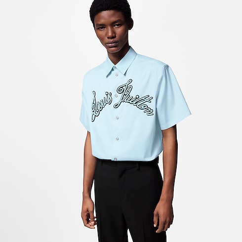 Embroidered Short-Sleeved Cotton Shirt in Men's Ready-to-Wear Shirts collections by Louis Vuitton (Product zoom)